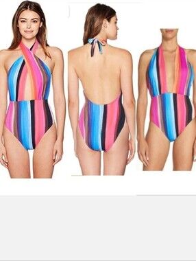 La Blanca Tie Wrap Keyhole One Piece